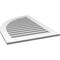 Ekena Millwork Quarter Round Top Left Surface Mount PVC Gable Vent w/ 3-1/2"W x 1"P Standard Frame, 28"W x 40"H GVPQL28X4001SF - alternate 5
